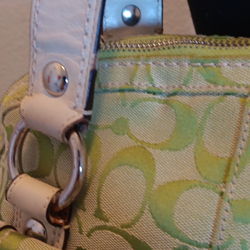 *Upcycled Coach Y2k Green Bag With Coach Ladybug 🐞 - Picture 7 of 17